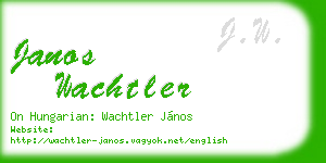 janos wachtler business card